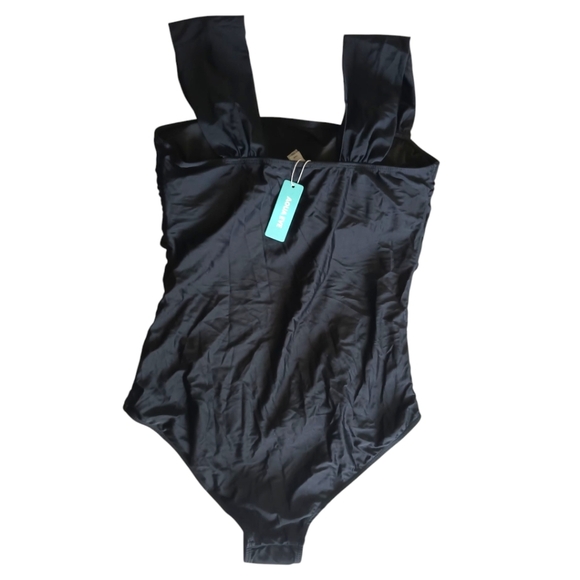 Aqua Eve Plus Size One Piece Tummy Control Bathing Suit Vintage. Size 14W - Picture 5 of 16